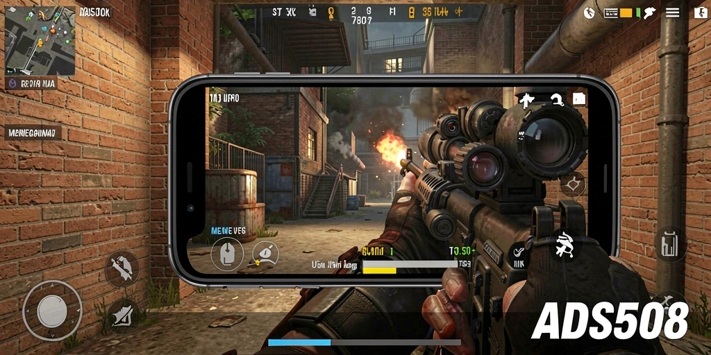 Screenshot menampilkan aksi mendebarkan dalam permainan FPS.