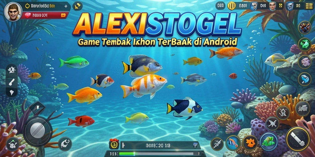 Tampilan gameplay ALEXISTOGEL yang seru saat menembak ikan.