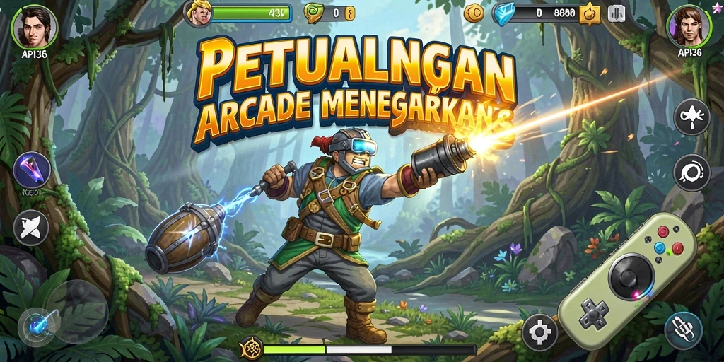 Tampilan gameplay seru dan penuh aksi di API36.