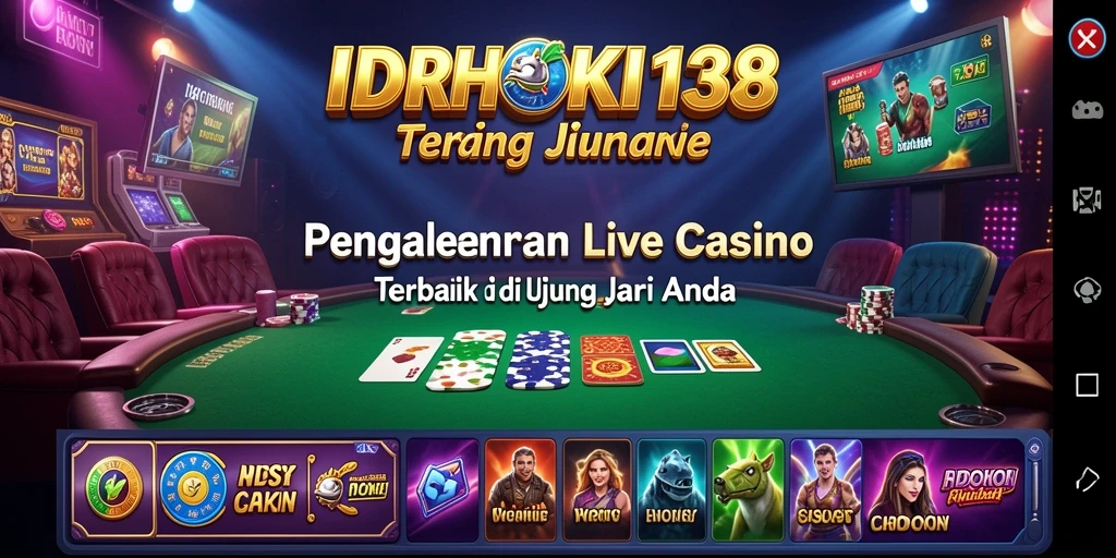 Screenshot gameplay Live Casino IDRHOKI138 menampilkan dealer langsung yang profesional.