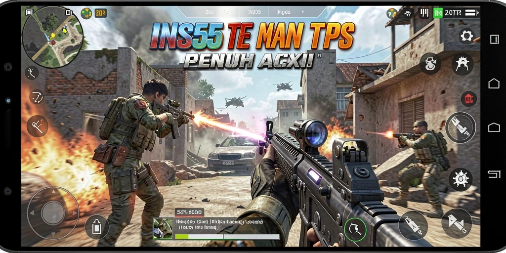 Tampilan gameplay dinamis INS55 yang menarik dan penuh aksi.