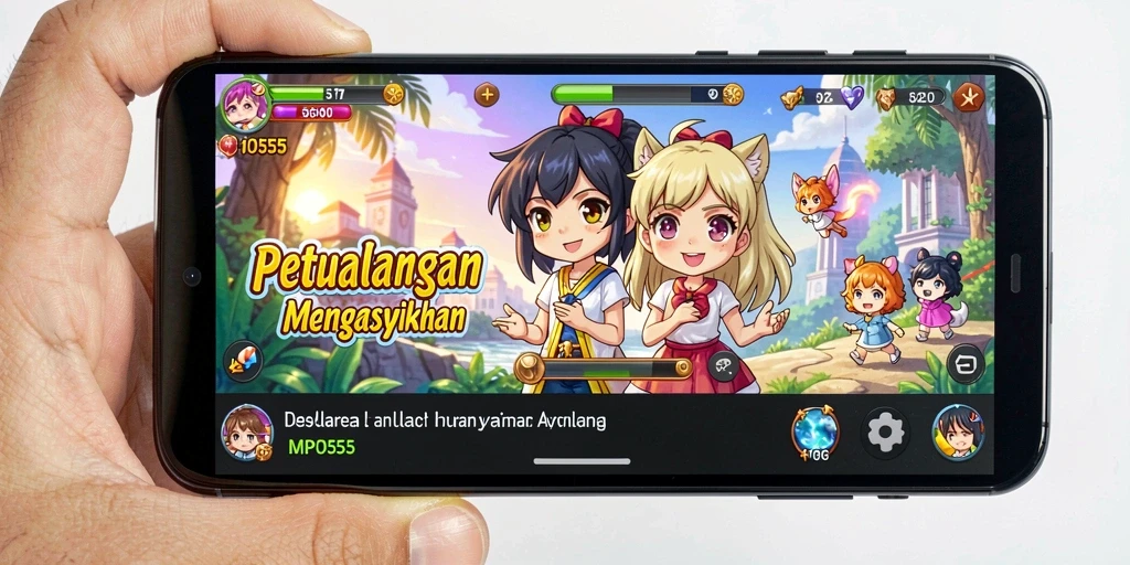 Tampilan gameplay MPO555 yang menakjubkan dalam dunia Anime.