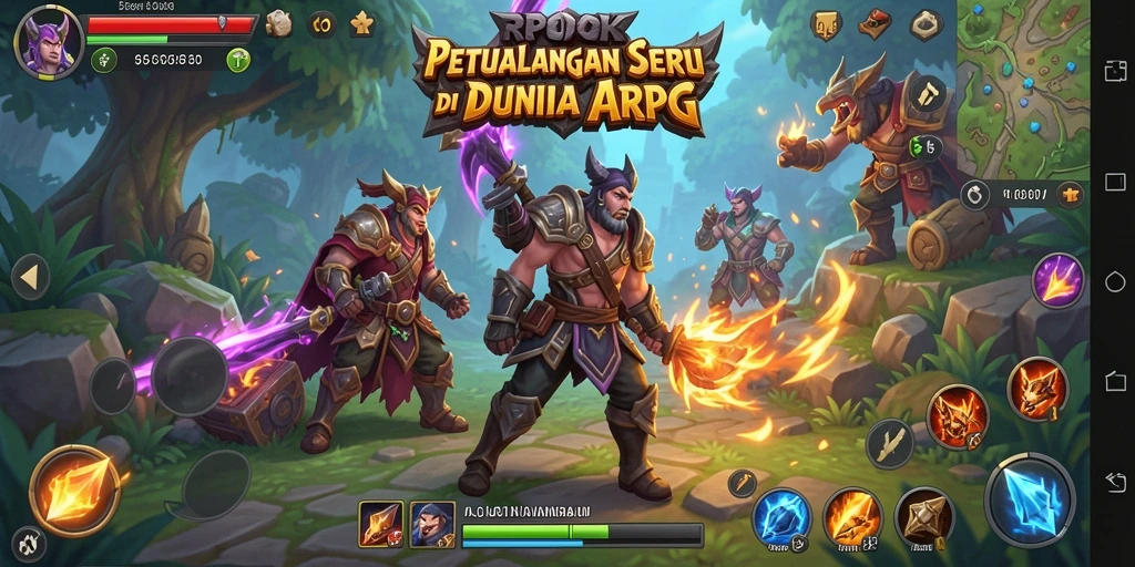 Tampilan gameplay mendebarkan RPOK dalam pertempuran ARPG.